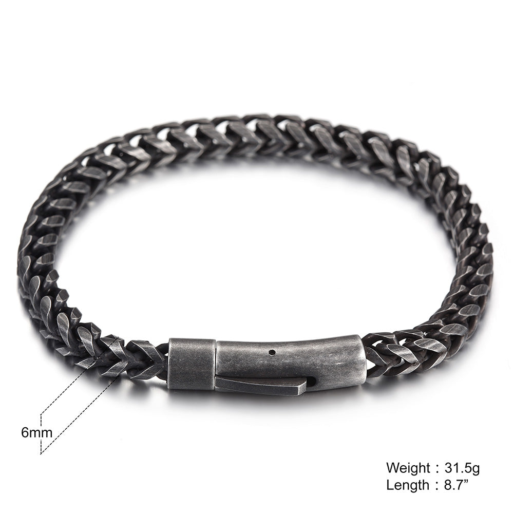 Black cable bracelet-NSB1616ST