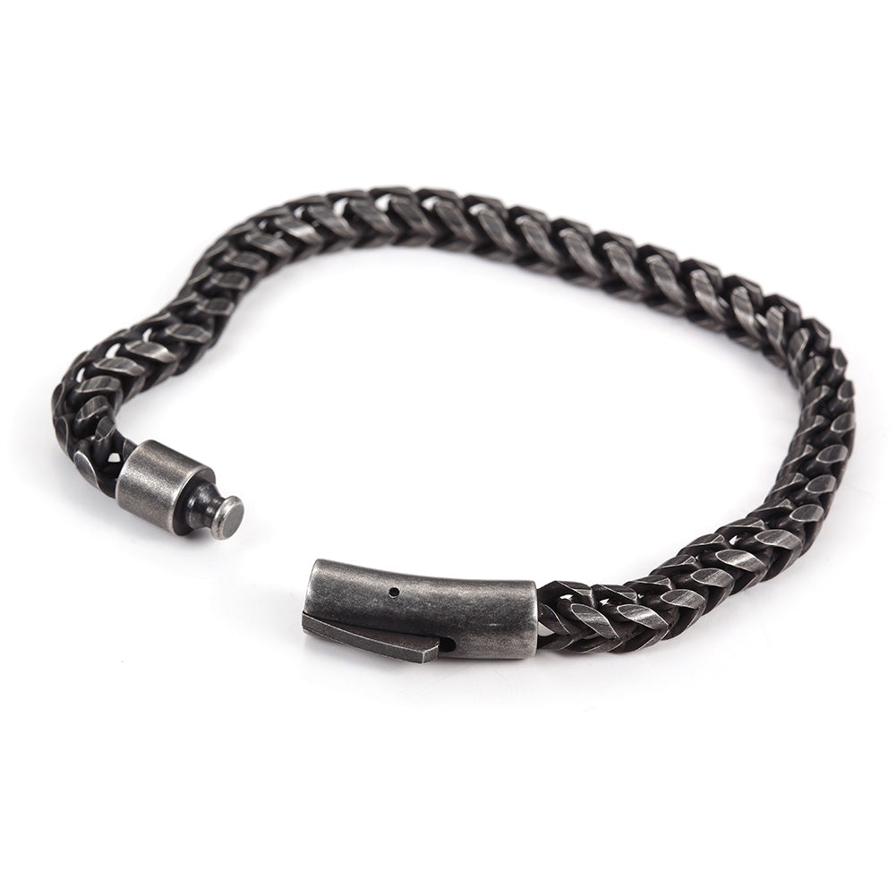 Black cable bracelet-NSB1616ST