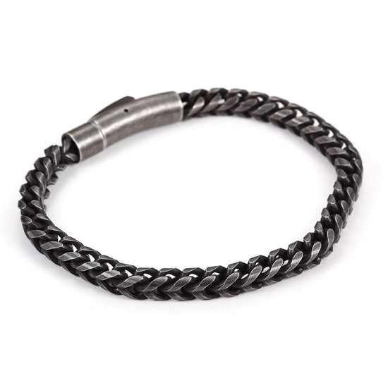 Black cable bracelet-NSB1616ST