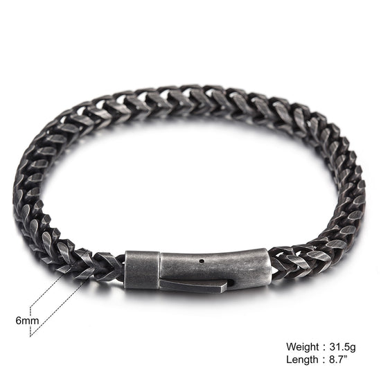 Black cable bracelet-NSB1616ST
