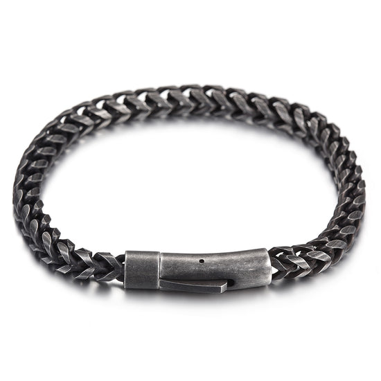Black cable bracelet-NSB1616ST