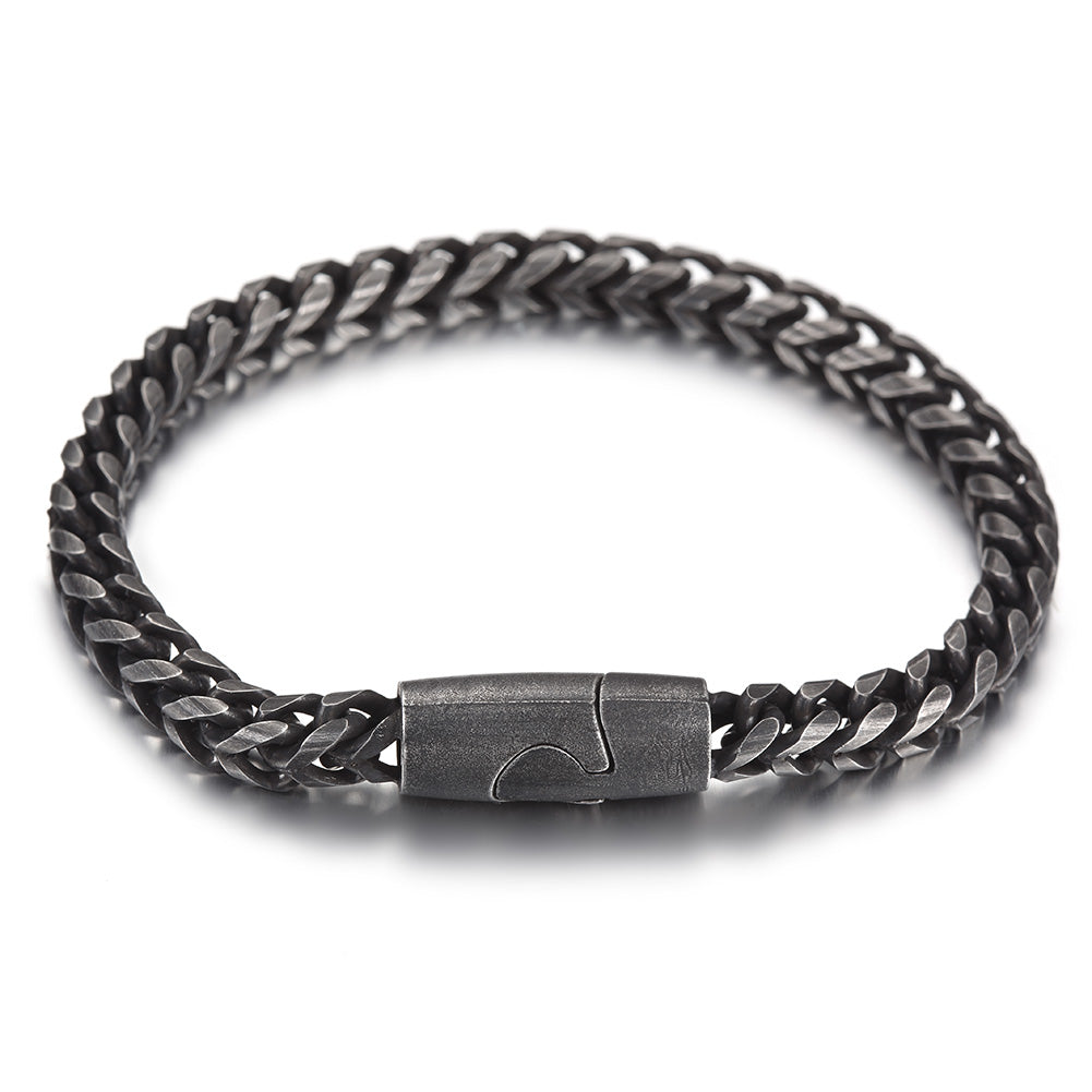Black cable bracelet-NSB1617ST
