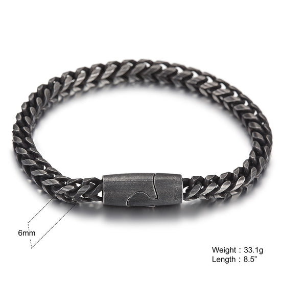 Black cable bracelet-NSB1617ST