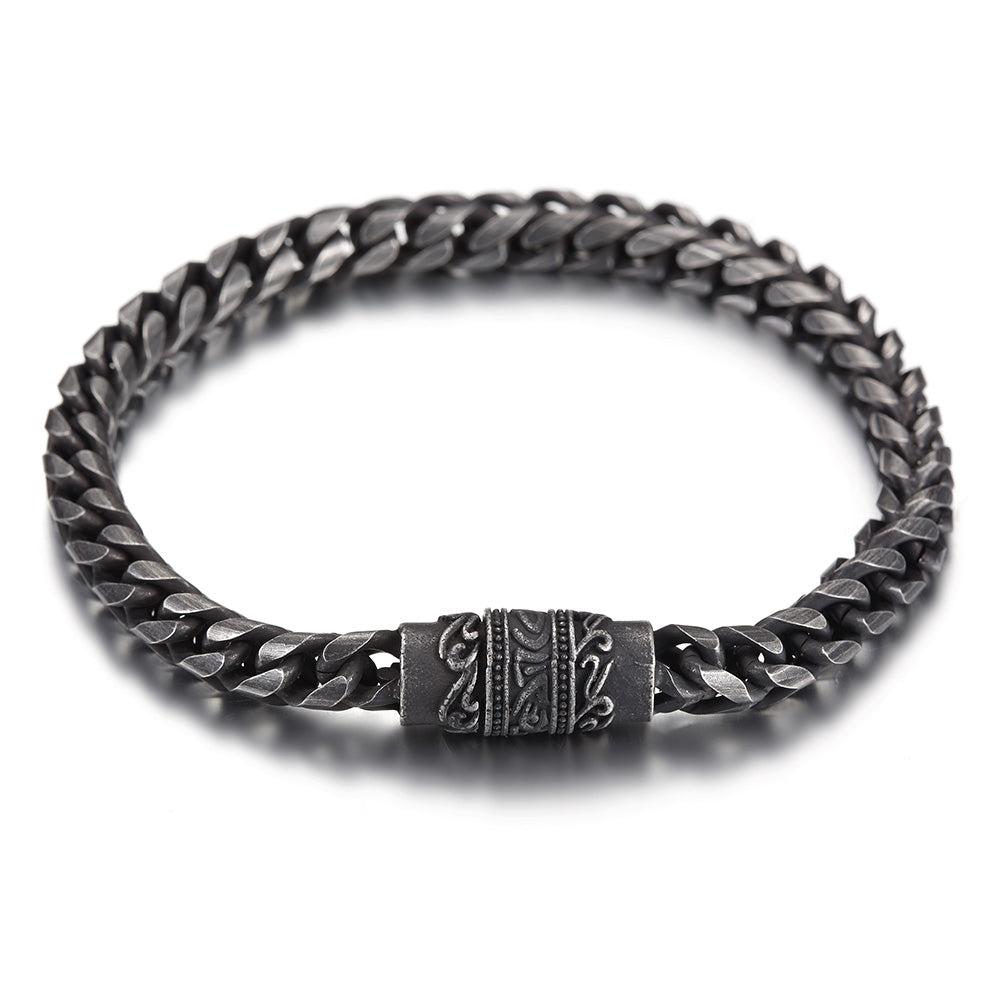 Black cable bracelet-NSB1618ST