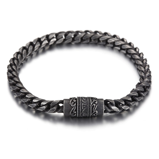 Black cable bracelet-NSB1618ST