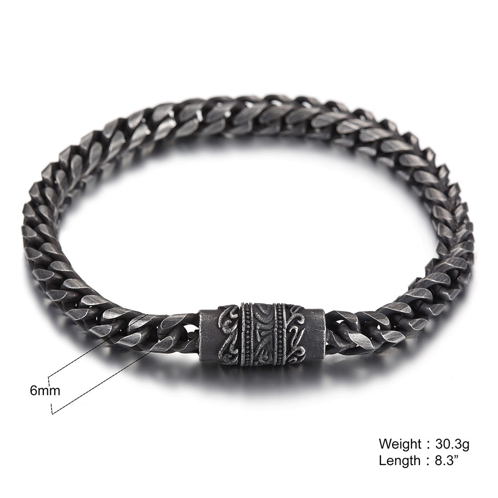 Black cable bracelet-NSB1618ST