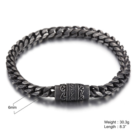 Black cable bracelet-NSB1618ST