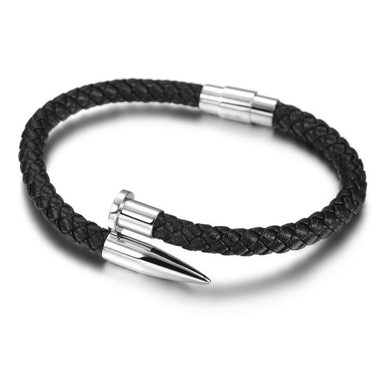 Load image into Gallery viewer, Black rope pointed bracelet-NSB1619ST
