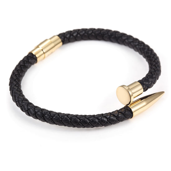 Load image into Gallery viewer, Black rope pointed bracelet-NSB1619ST
