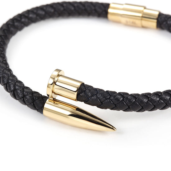 Load image into Gallery viewer, Black rope pointed bracelet-NSB1619ST
