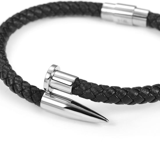 Load image into Gallery viewer, Black rope pointed bracelet-NSB1619ST

