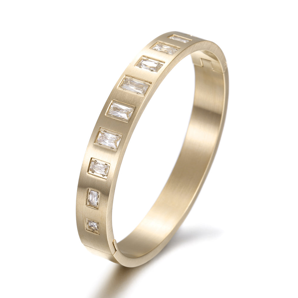 Round square zircon bracelet-NSB1623STS