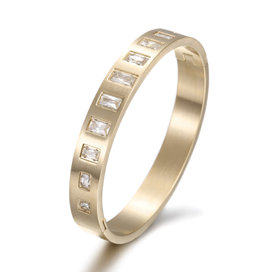 Round square zircon bracelet-NSB1623STS