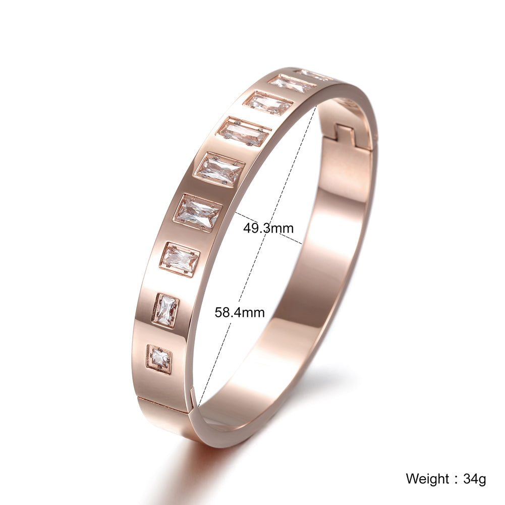 Round square zircon bracelet-NSB1623STD