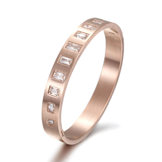 Round square zircon bracelet-NSB1623STS