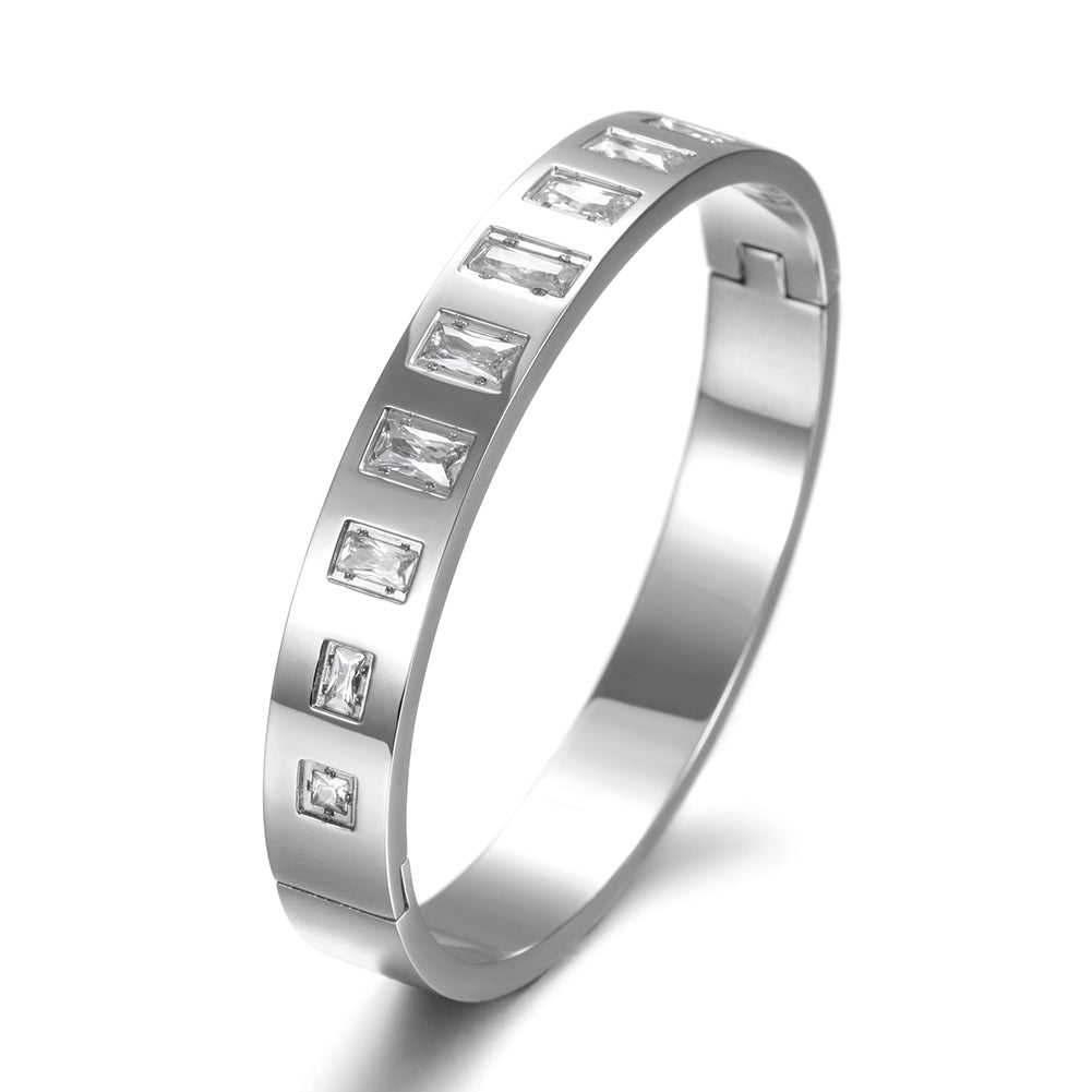 Round square zircon bracelet-NSB1623STD