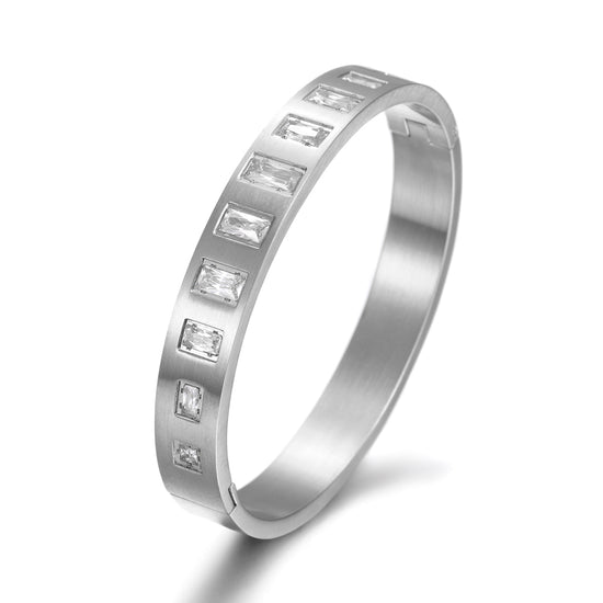 Round square zircon bracelet-NSB1623STS