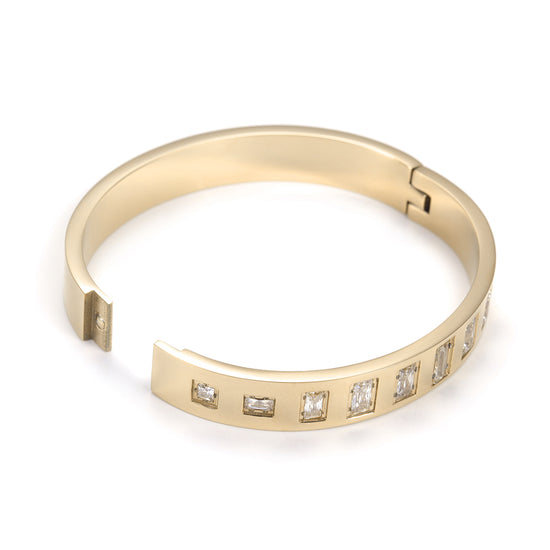 Round square zircon bracelet-NSB1623STS