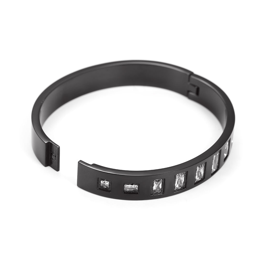 Round square zircon bracelet-NSB1623STS