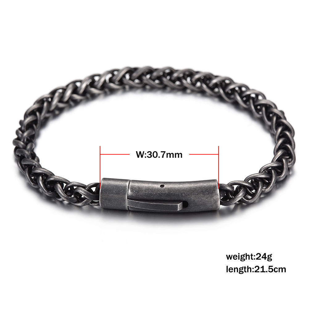Black chain bracelet-NSB1626ST
