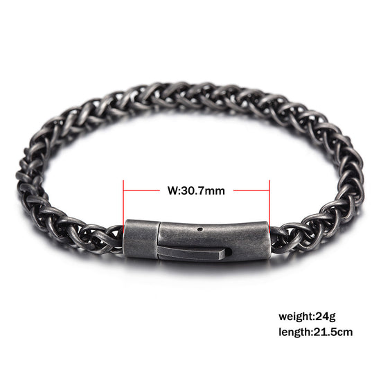 Black chain bracelet-NSB1626ST