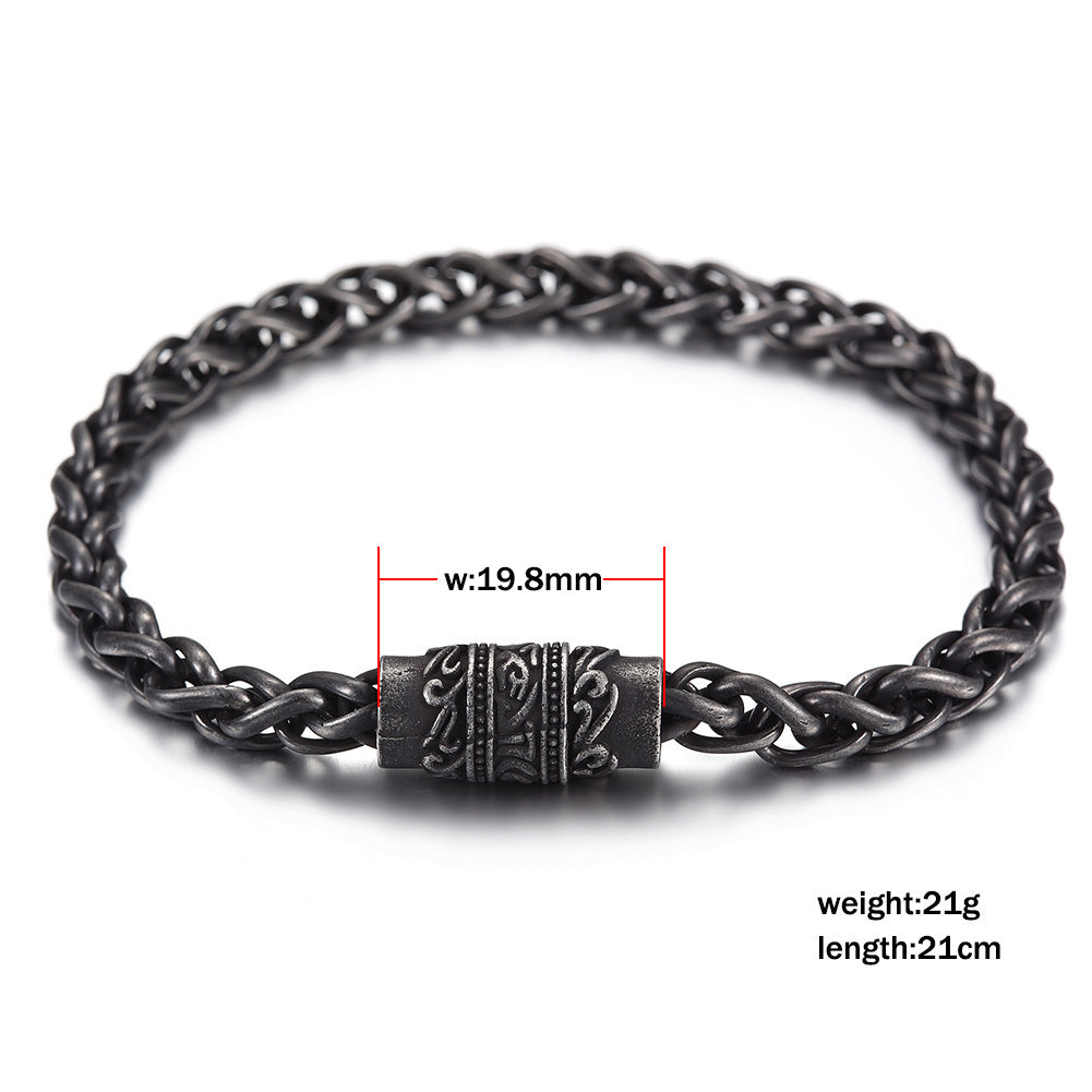 Black chain bracelet-NSB1627ST