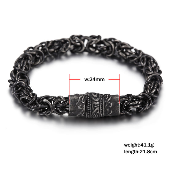 Black chain bracelet-NSB1629ST