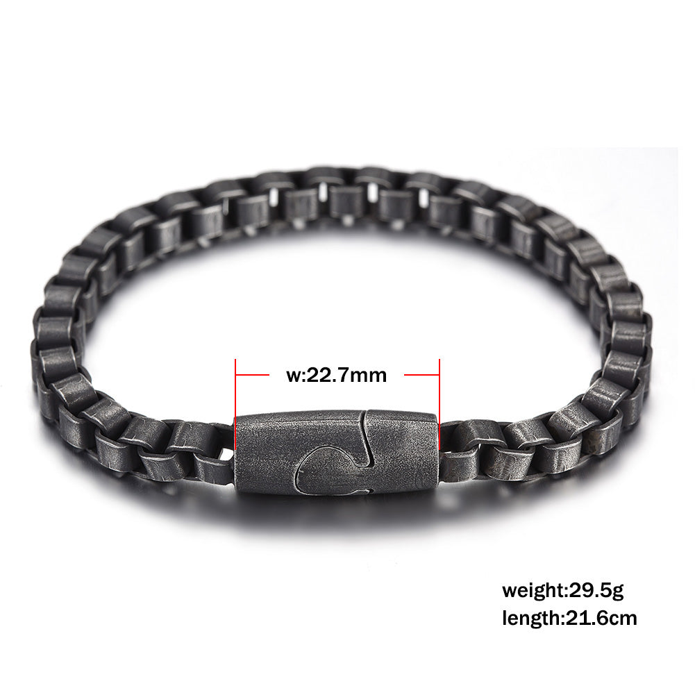 Black chain hollow bracelet-NSB1630ST
