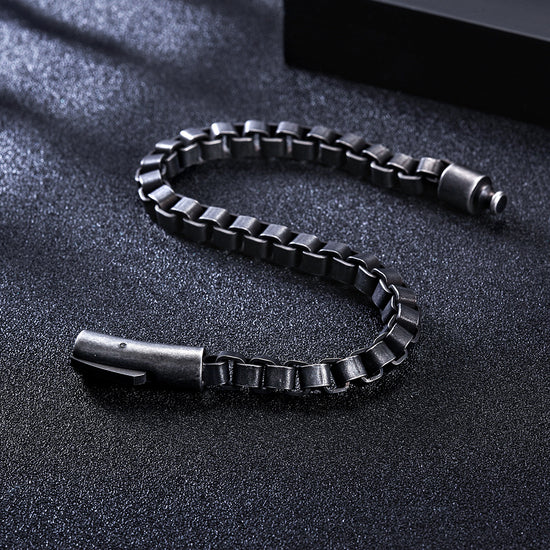 Black chain hollow bracelet-NSB1631ST