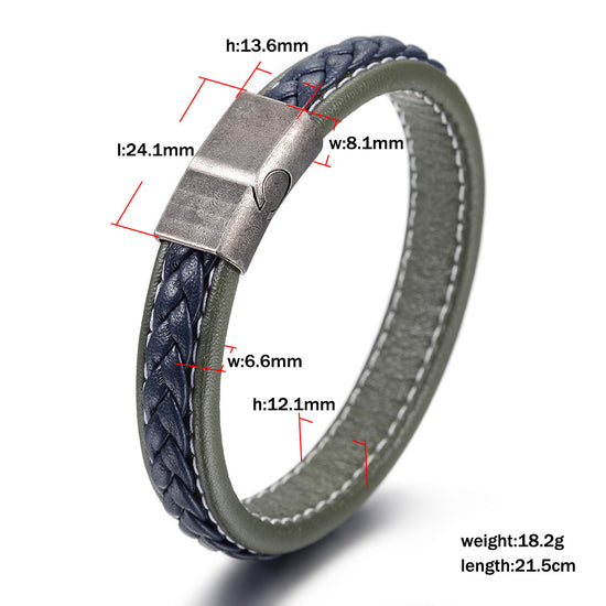 Blue striped hemp rope bracelet-NSB1637STGNBL