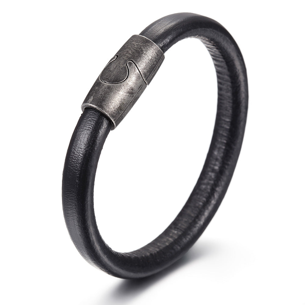 Black rough bracelet-NSB1640STBK