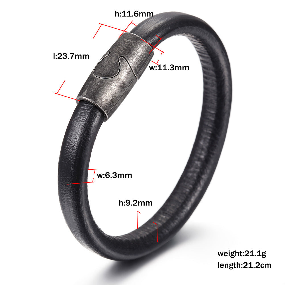 Black rough bracelet-NSB1640STBK