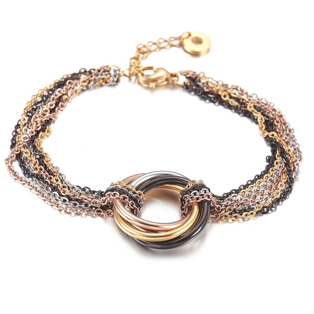 Multi colored chain bracelet-NSB1652ST
