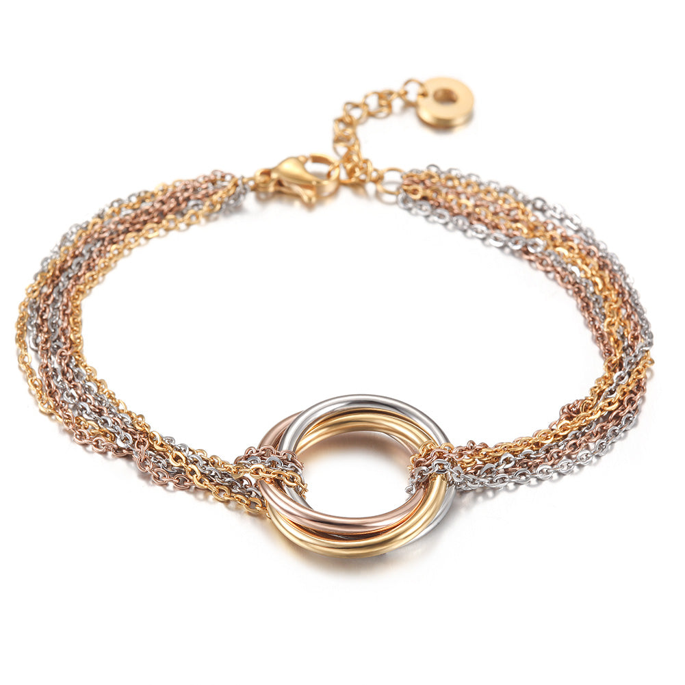 Intermediate color chain bracelet-NSB1653ST