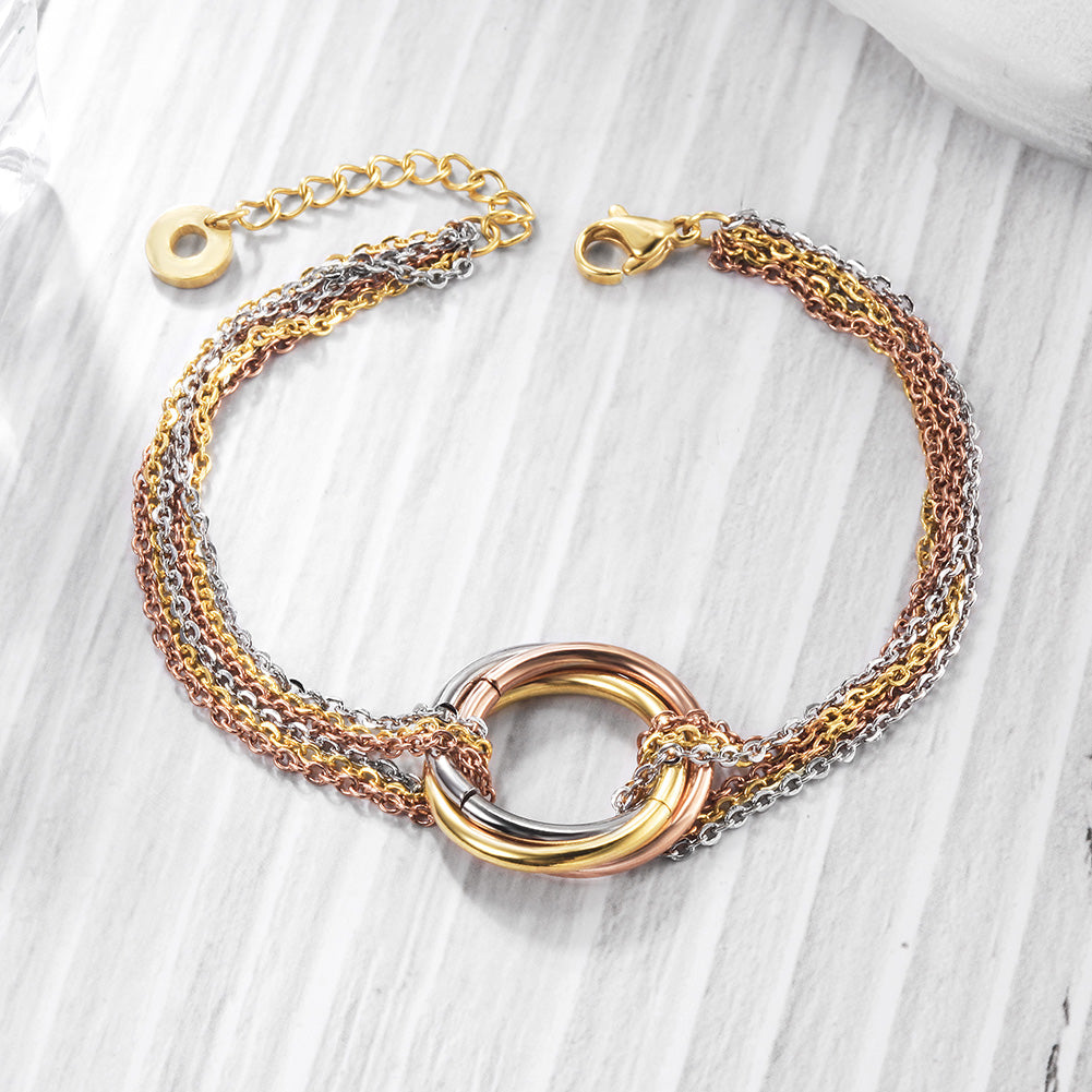 Intermediate color chain bracelet-NSB1653ST