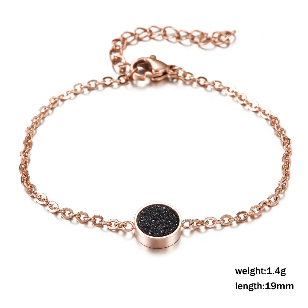 Chain Black Zircon Bracelet-NSB1654ST