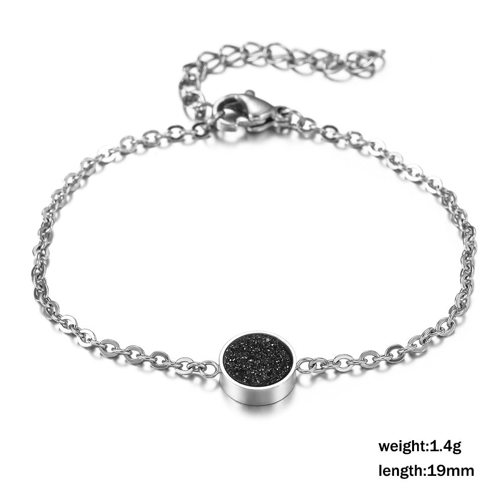 Chain Black Zircon Bracelet-NSB1654ST