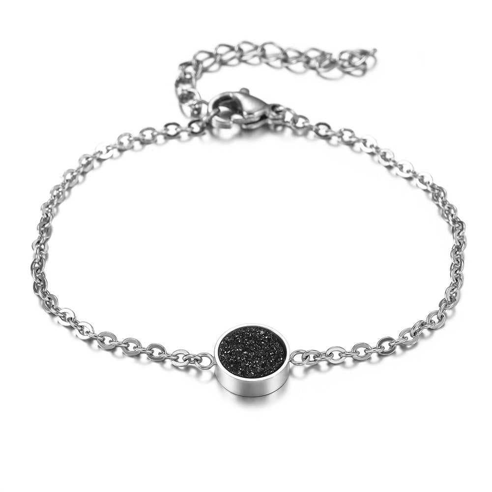 Chain Black Zircon Bracelet-NSB1654ST