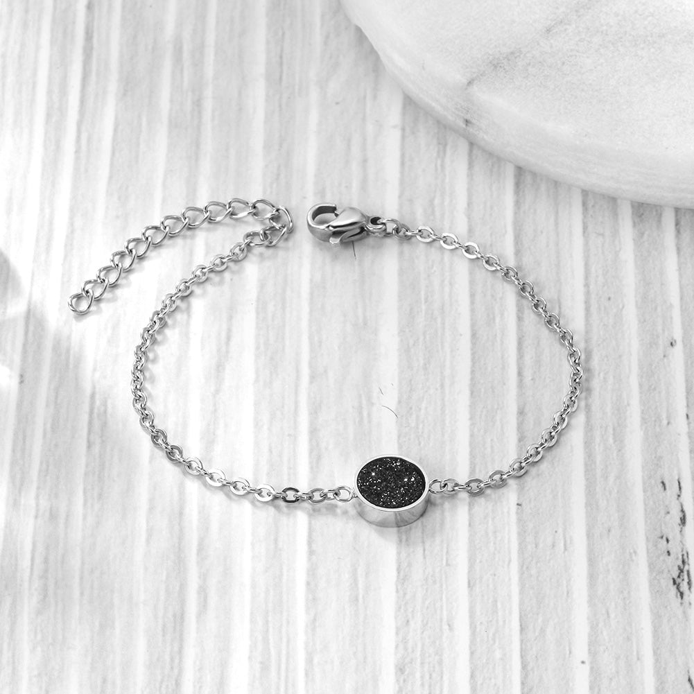 Chain Black Zircon Bracelet-NSB1654ST