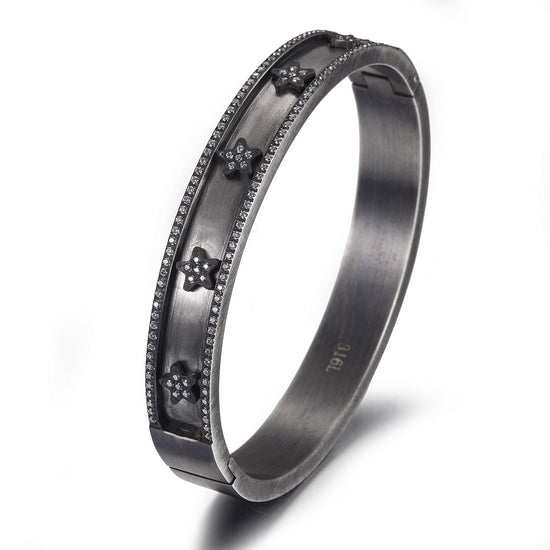 Golden pentagram zircon bracelet-NSB1659ST