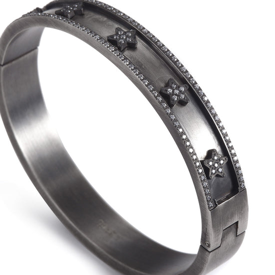 Golden pentagram zircon bracelet-NSB1659ST