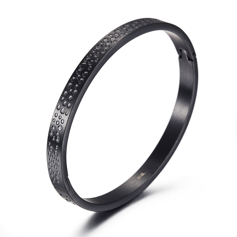Punched smooth surface bracelet-NSB1663ST