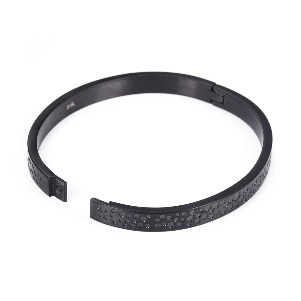 Punched smooth surface bracelet-NSB1663ST