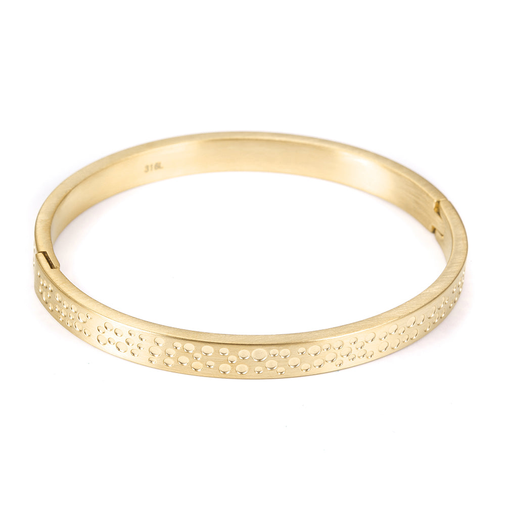 Punched smooth surface bracelet-NSB1663ST
