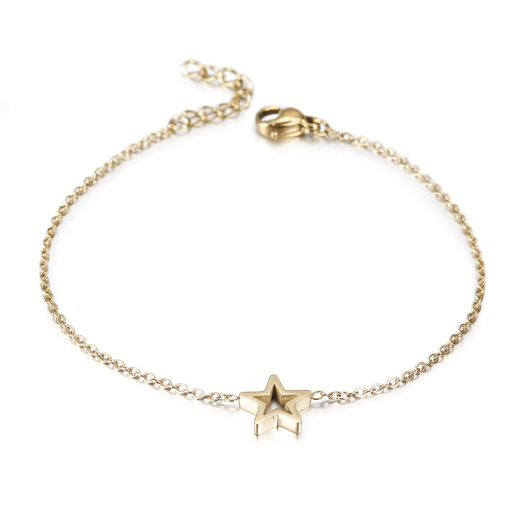 Chain pentagram bracelet-NSB1675ST