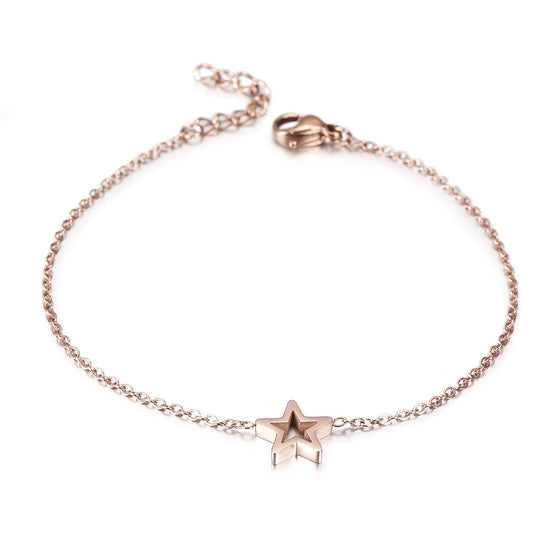 Chain pentagram bracelet-NSB1675ST