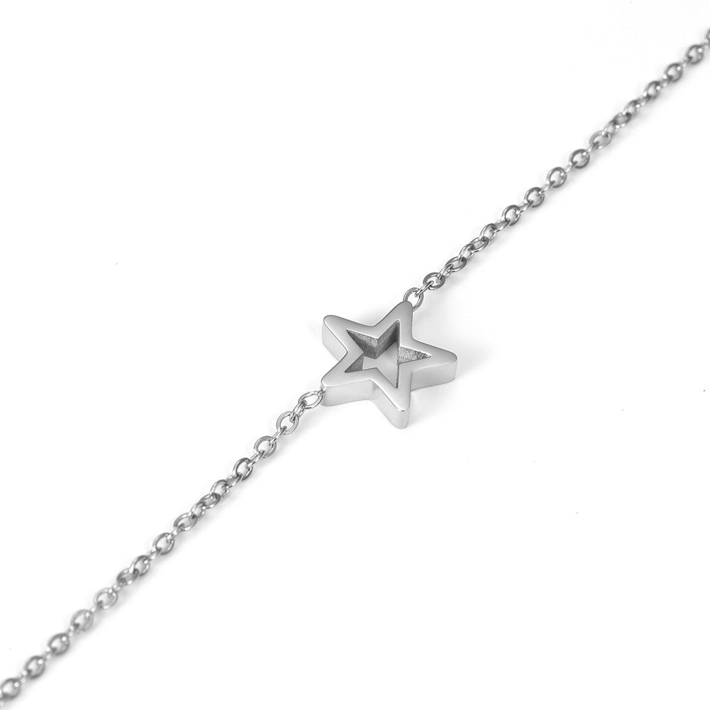 Chain pentagram bracelet-NSB1675ST