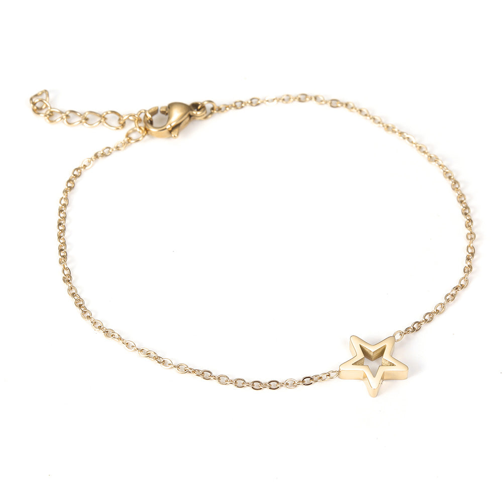 Chain pentagram bracelet-NSB1675ST