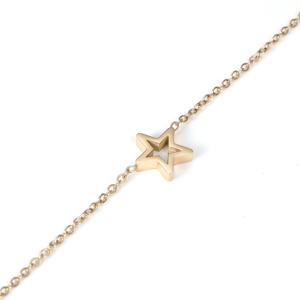 Chain pentagram bracelet-NSB1675ST