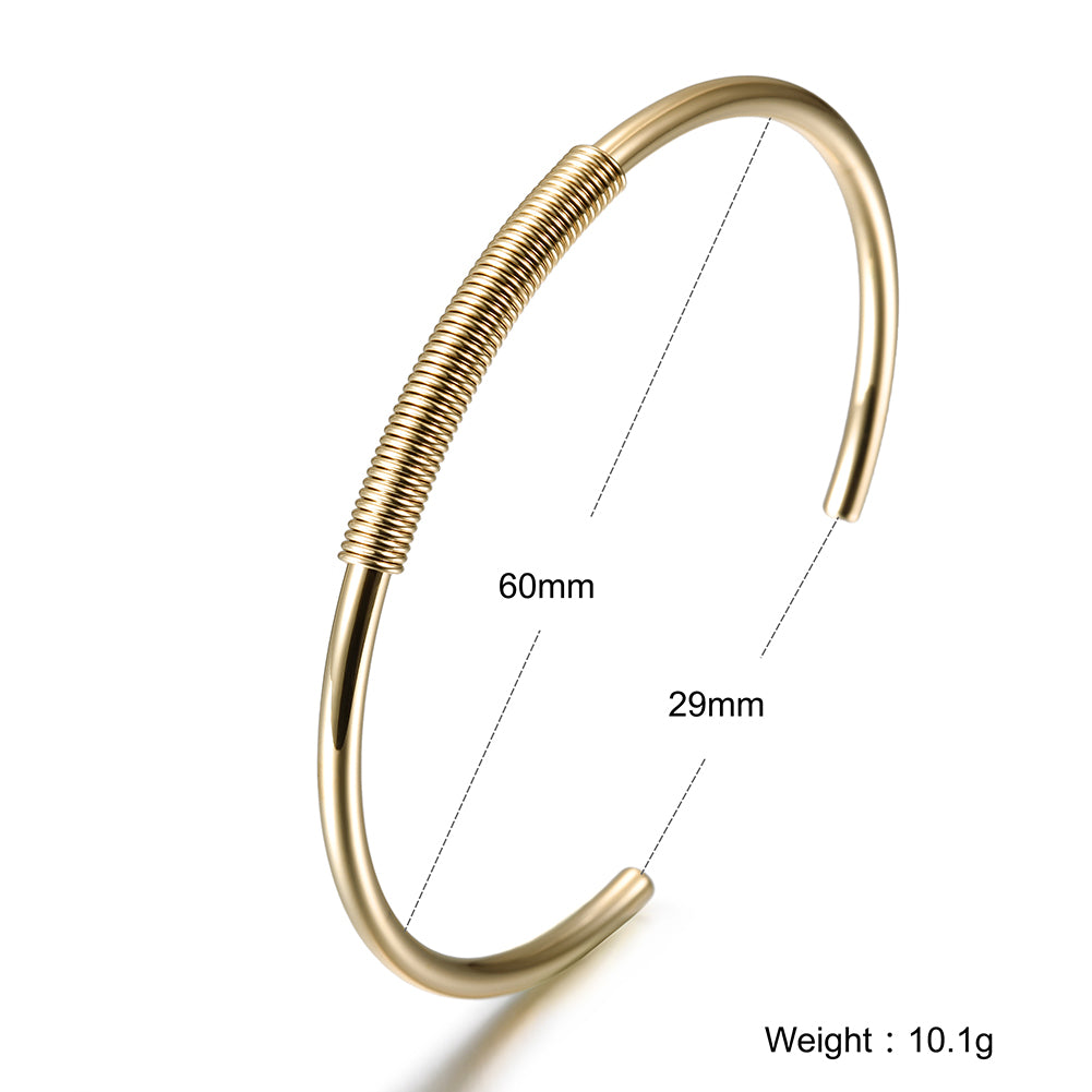 C-shaped smooth surface bracelet-NSB1678ST